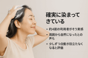 綺和美の染まり具合の口コミ